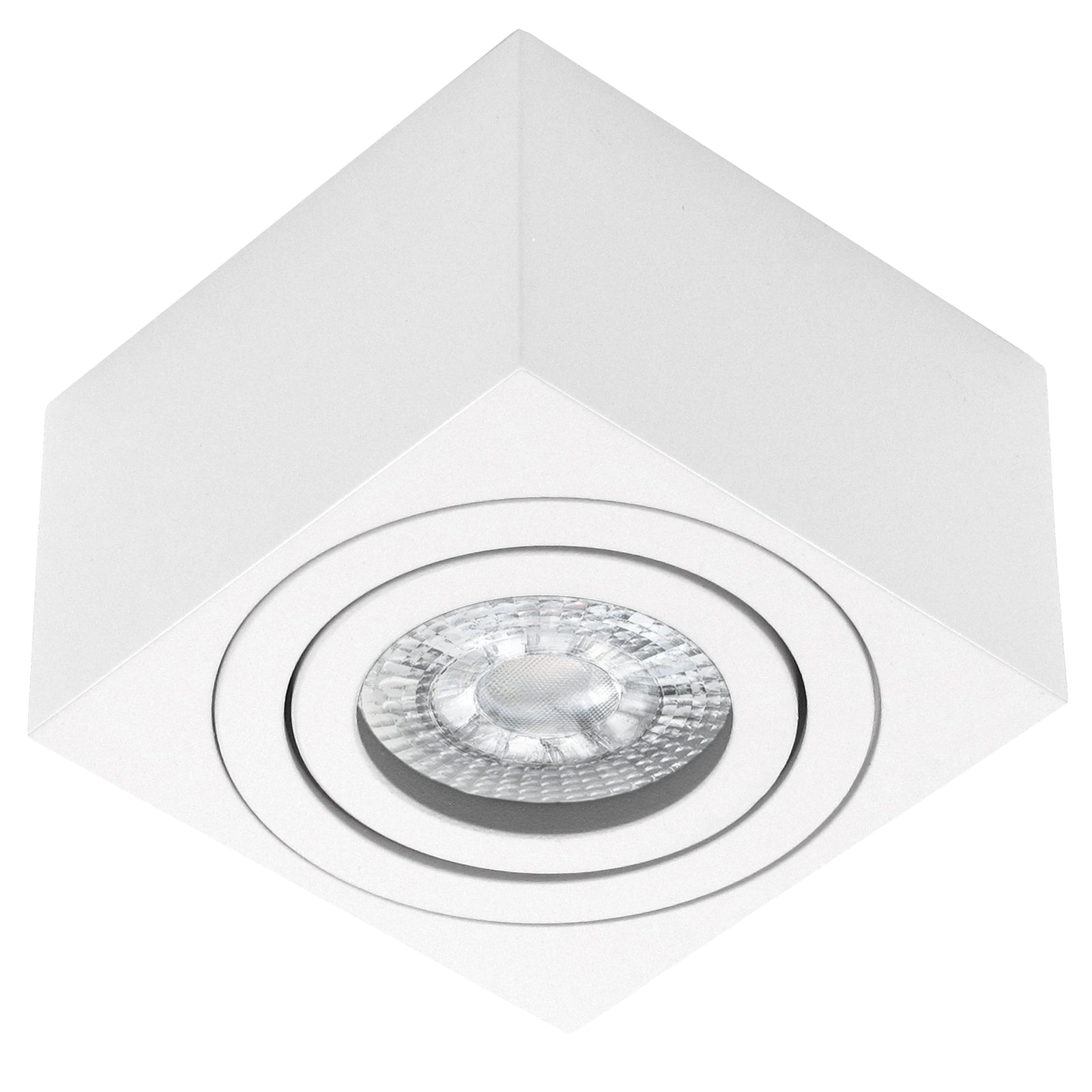 LED Aufbaustrahler Set Aufbau Spots eckig Weiß 230V 5W 50° nd Milan-S