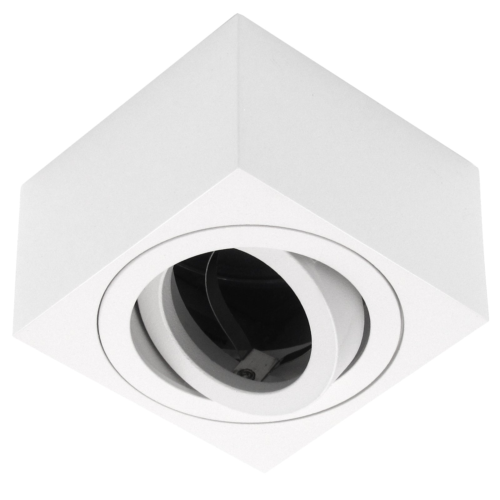 LED Aufbaustrahler Set Aufbau Spots eckig Weiß 230V ohne Leuchtmittel Milan-S