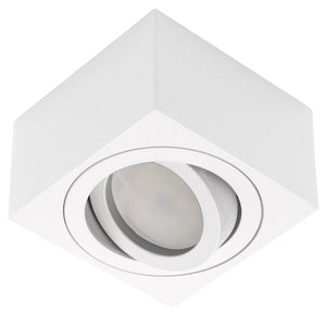 LED Aufbaustrahler Set Aufbau Spots eckig Weiß 230V 5W dimmbar Milan-S