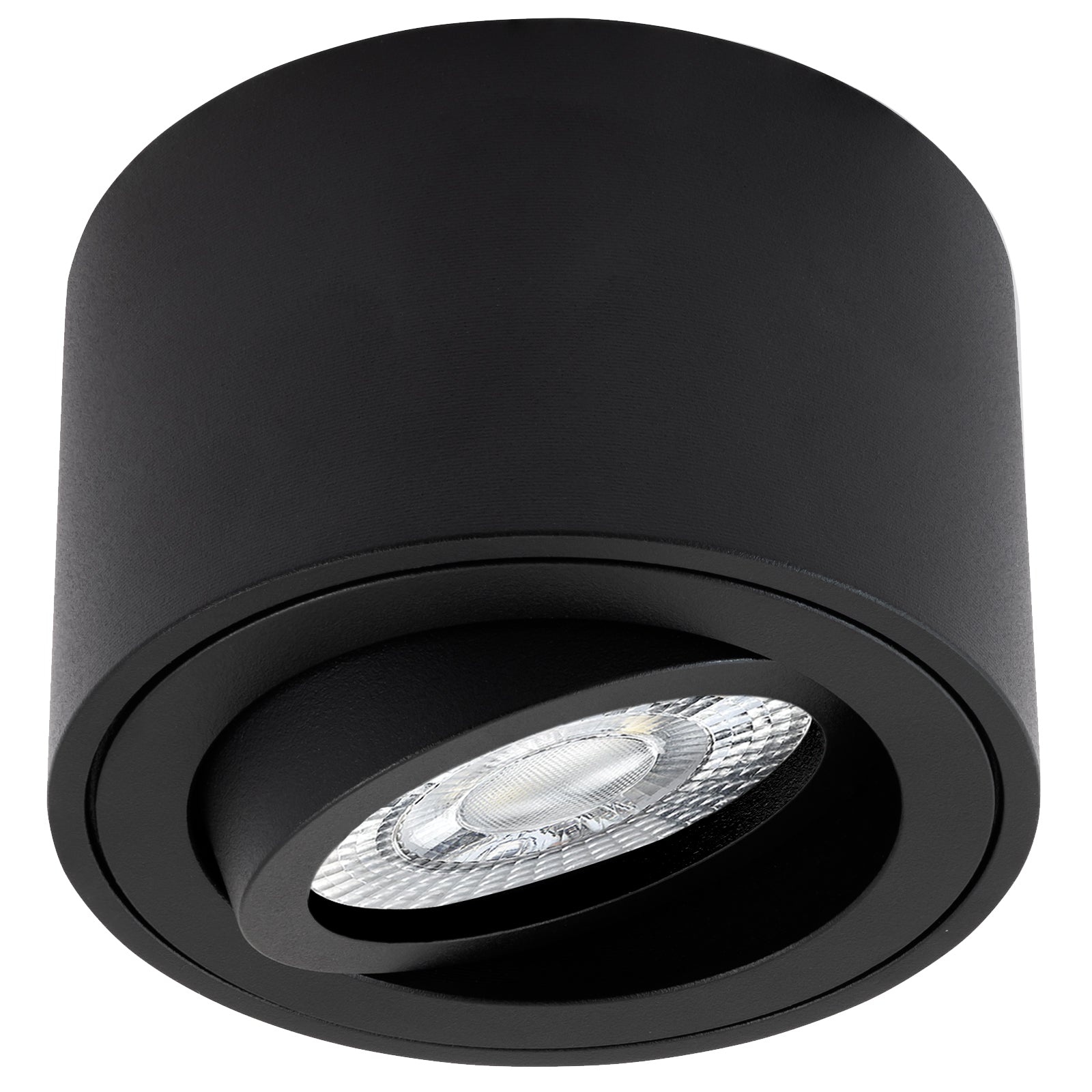 LED Aufbaustrahler Set Aufbau Spots rund schwarz 230V 5W 50° nd Milan-XS