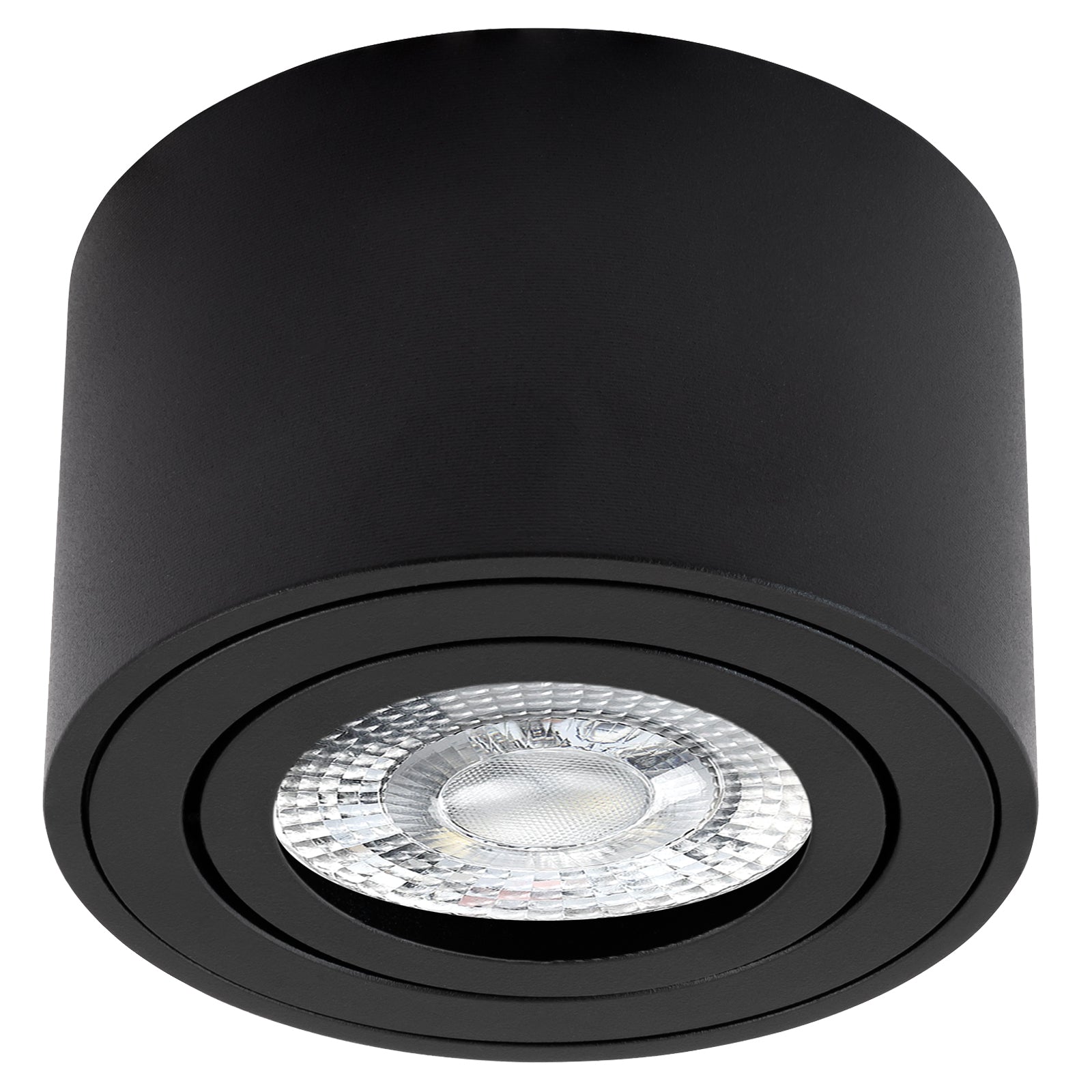 LED Aufbaustrahler Set Aufbau Spots rund schwarz 230V 5W 50° nd Milan-XS