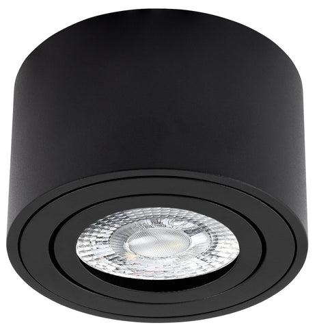 LED Aufbaustrahler Set Aufbau Spots rund schwarz 230V 5W 50° nd Milan-XS