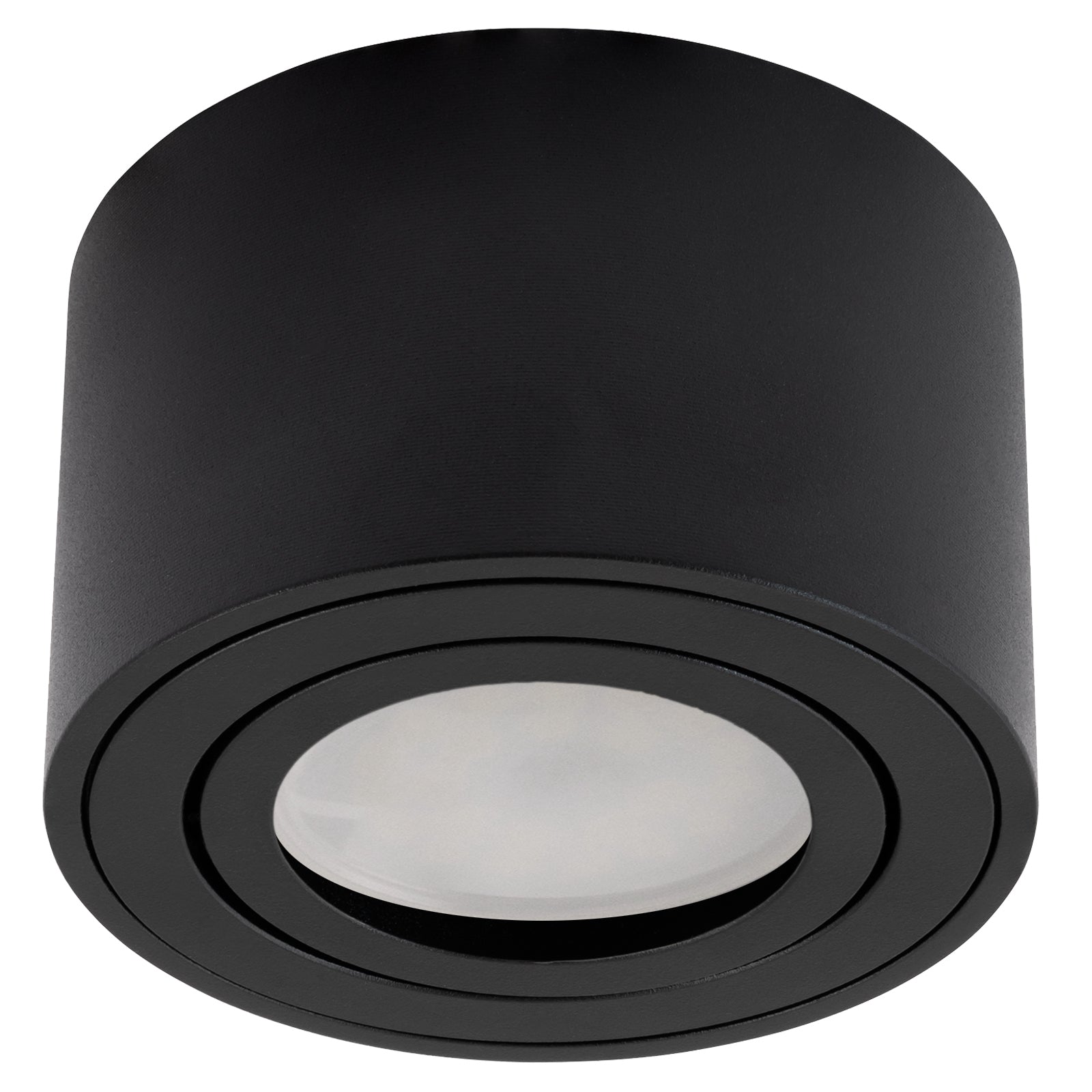 LED Aufbaustrahler 230V Milan-xS 230V flach Spot – Aufbauleuchten Schwarz, rund schwenkbar dimmbar