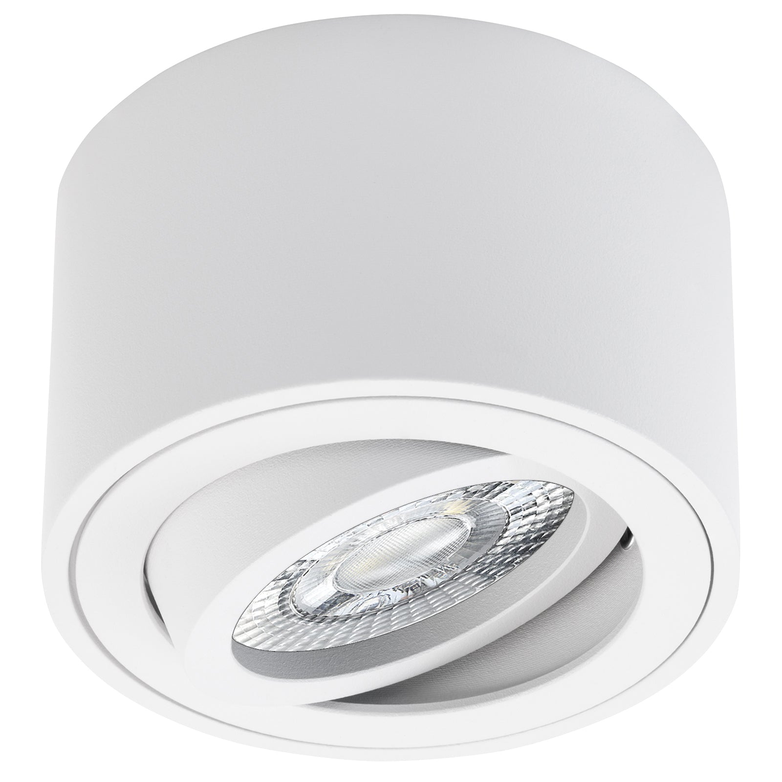 LED Aufbaustrahler Set Aufbau Spots rund weiß 230V 5W 50° nd Milan-XS