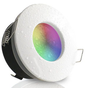 LED Bad Einbaustrahler 230V Nautic IP65 GU10 Smart 4,7W RGBW - Weiß rund