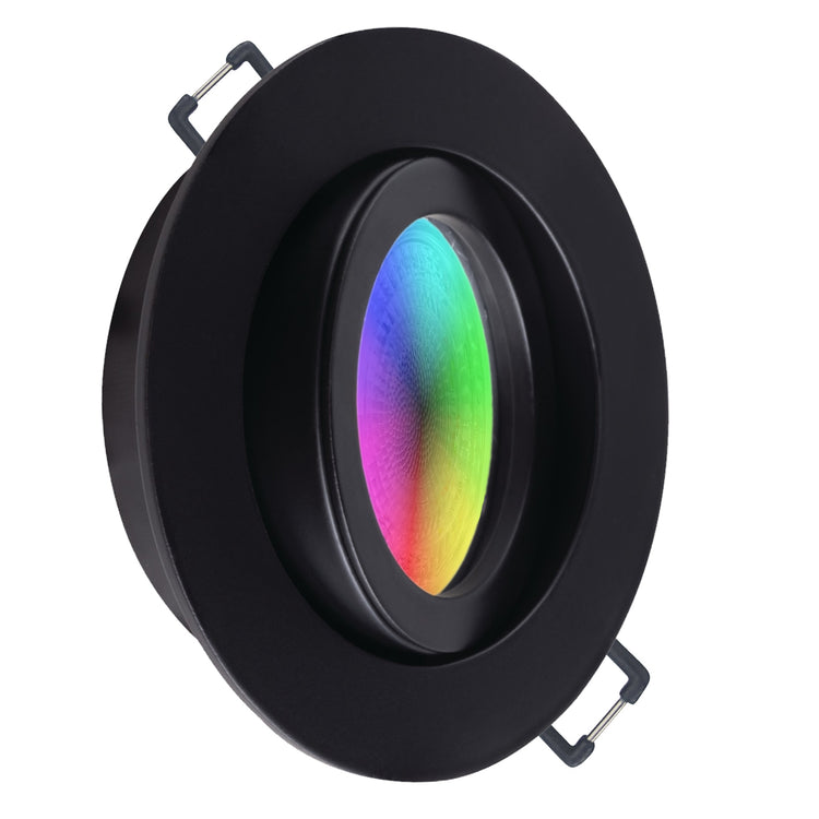 LED Einbaustrahler 230V Nero GU10 Smart 4,7W RGBW - Schwarz rund schwenkbar 