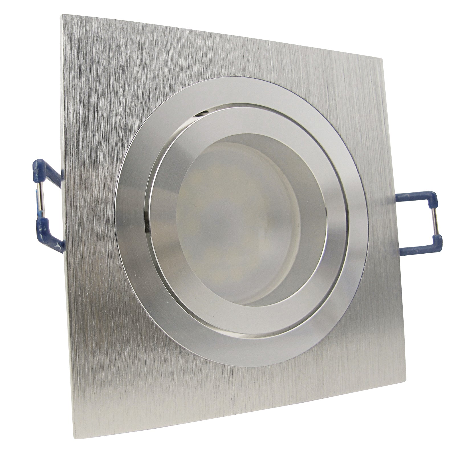 LED Einbaustrahler 230V Noble GU10 Smart 4,7W RGBW - Alu Silber eckig schwenkbar 