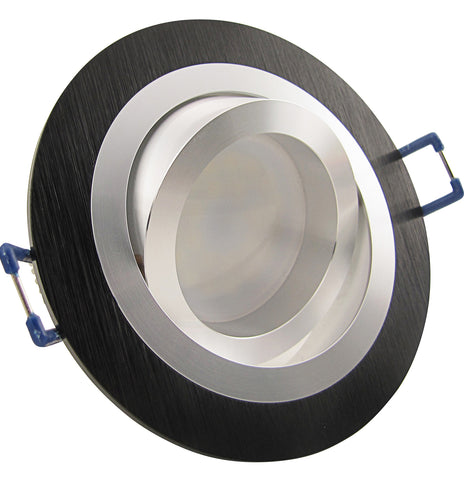 LED Einbaustrahler 230V Noble GU10 Smart 4,7W RGBW - Schwarz rund schwenkbar 