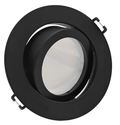 Einbaurahmen Premio-C Schwarz mit Leuchtmittel nicht geschwenkt