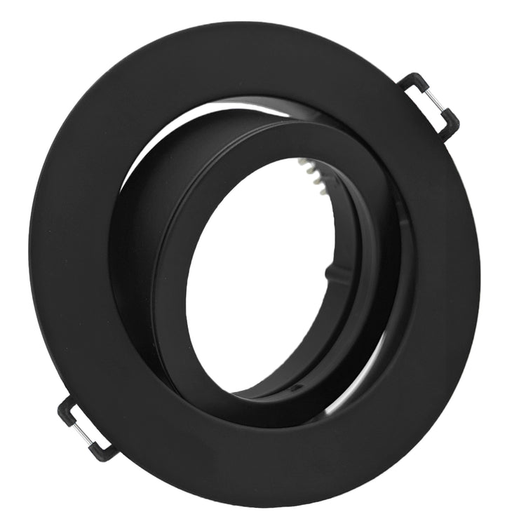 Einbaurahmen Premio-C Schwarz ohne Leuchtmittel geschwenkt