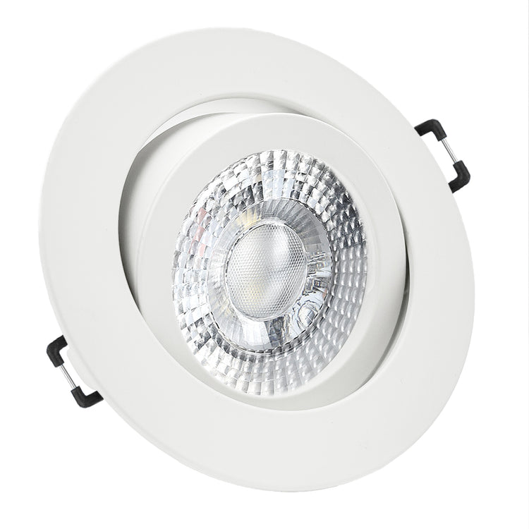 Einbaurahmen Premio-C Weiß geschwenkt mit LED Leuchtmittel