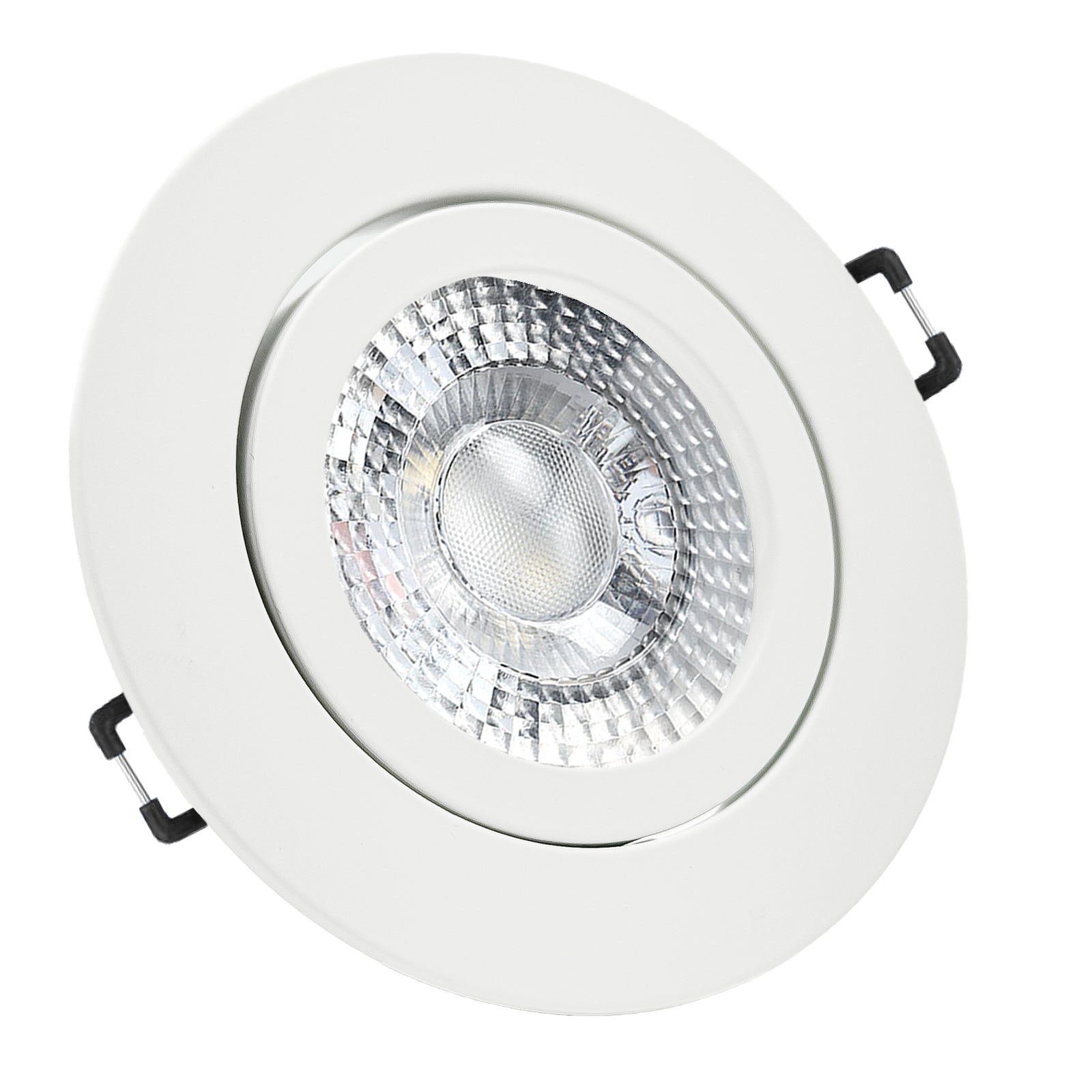 Einbaurahmen Premio-C Weiß nicht geschwenkt mit LED Leuchtmittel