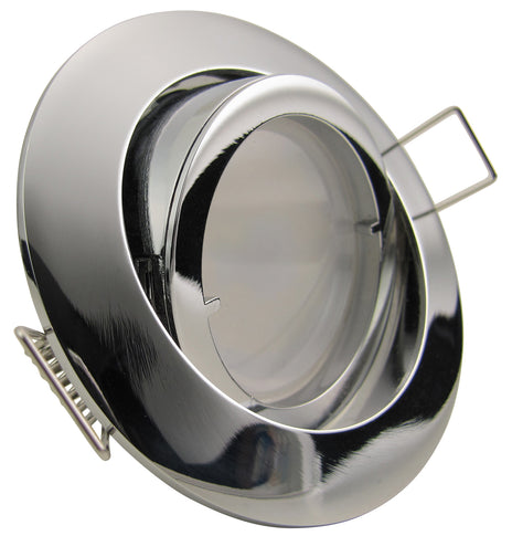 LED Einbaustrahler 230V Premio GU10 Smart 4,7W RGBW - Chrom glänzend rund schwenkbar 