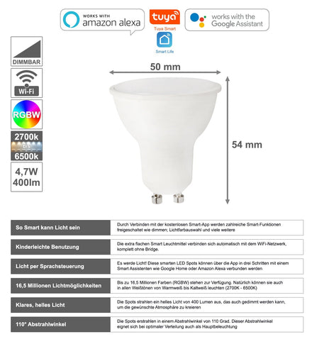 GU10 Anschlussfassung für 230V Leuchtmittel