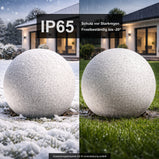 LED Kugelleuchte Stone Schutz vor Starkregen und Frostbeständig bis -20°