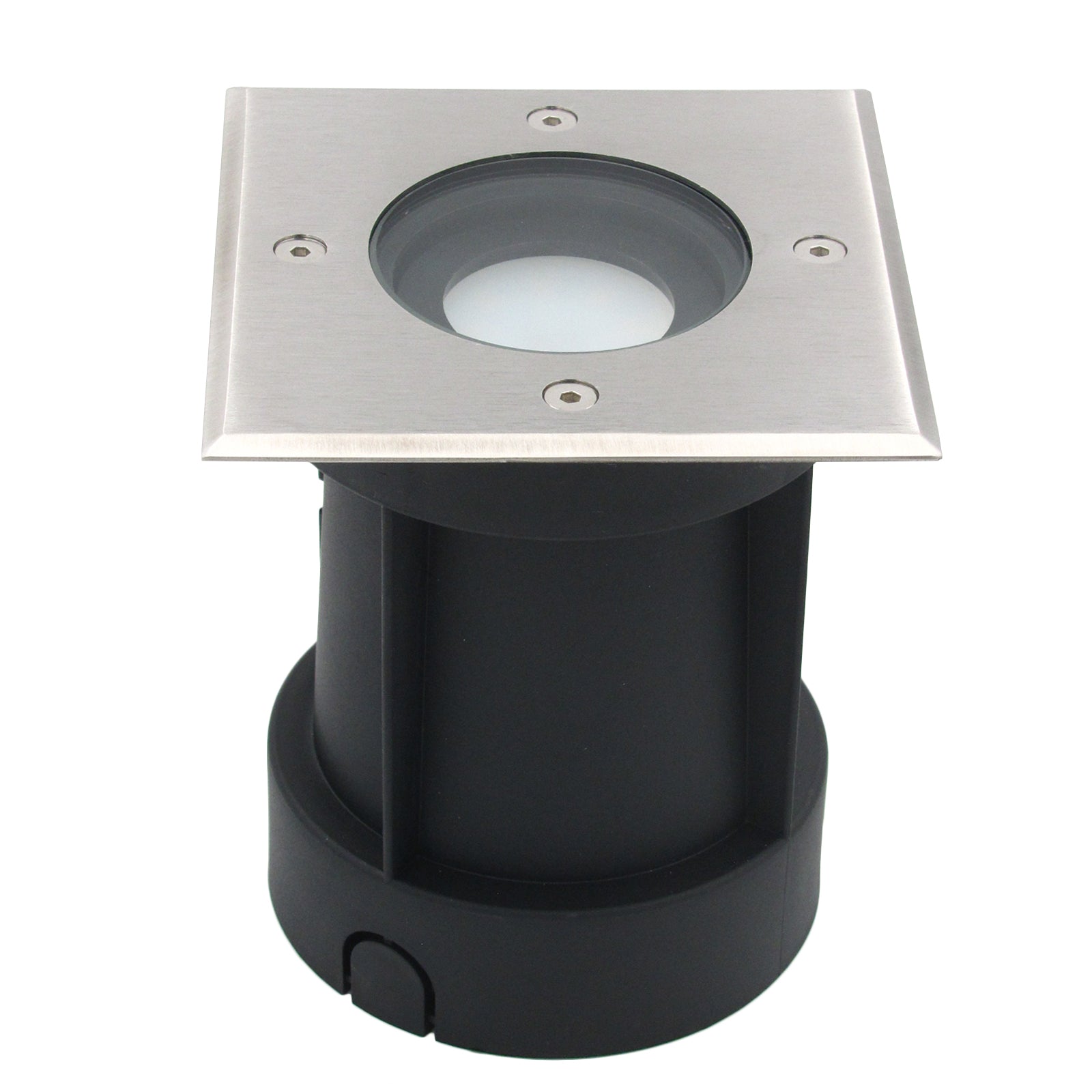 Bodeneinbauleuchte Tierra IP67 230V schwenkbar Edelstahl Silber eckig