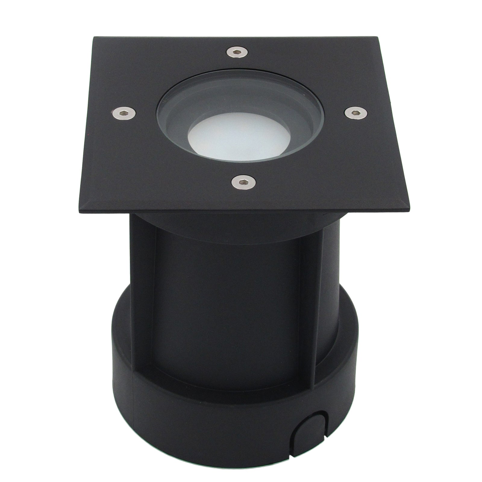 Bodeneinbauleuchte Tierra IP67 230V schwenkbar Schwarz eckig