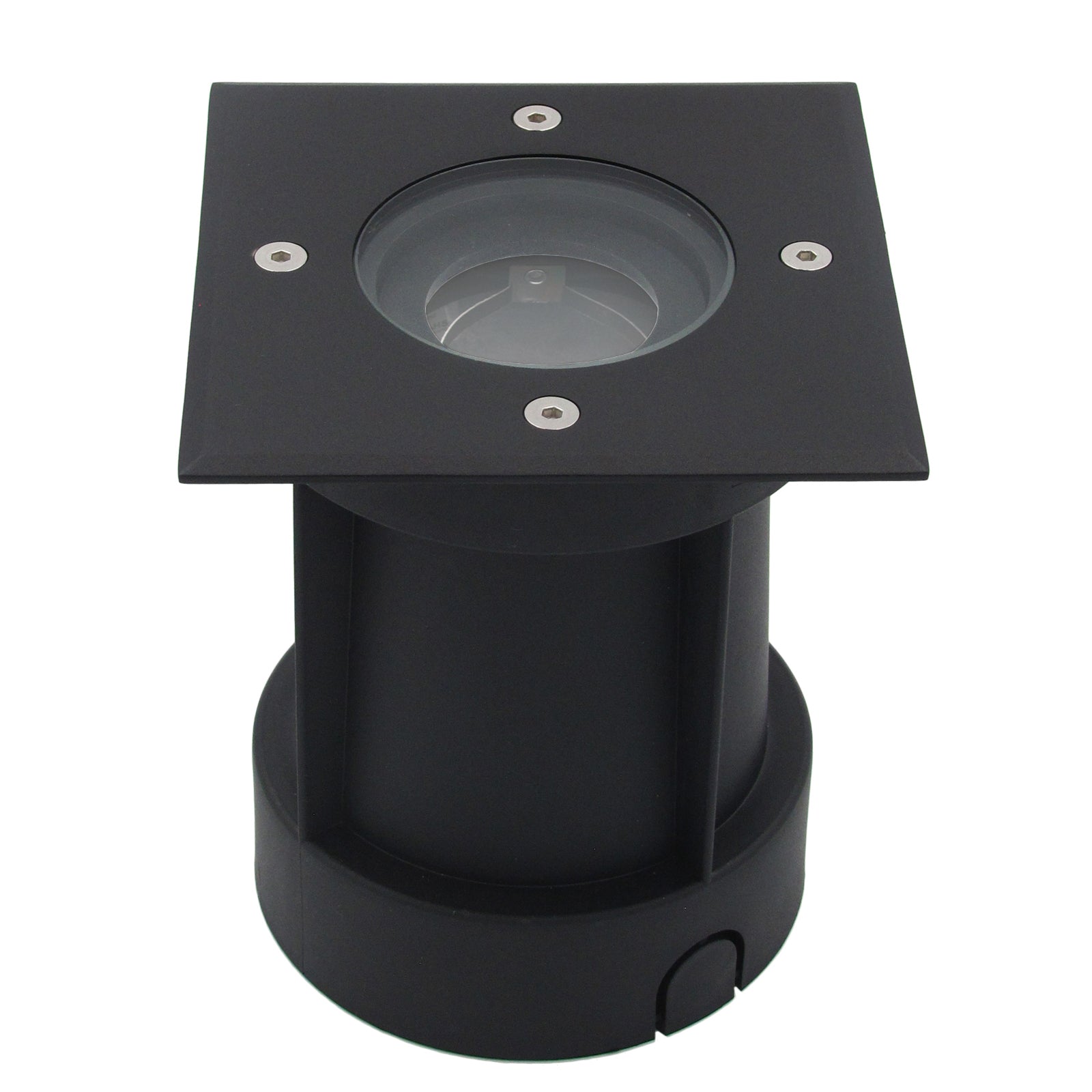 Bodeneinbauleuchte Tierra IP67 230V schwenkbar Schwarz eckig
