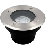 Bodeneinbauleuchte Tierra IP67 flach Silber rund 1-flammig mit LED
