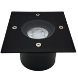 Bodeneinbauleuchte Tierra IP67 flach Schwarz eckig 1-flammig mit LED