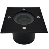 Bodeneinbauleuchte Tierra IP67 flach Schwarz eckig 1-flammig ohne LED