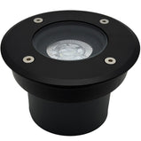 Bodeneinbauleuchte Tierra IP67 flach Schwarz rund 1-flammig mit LED