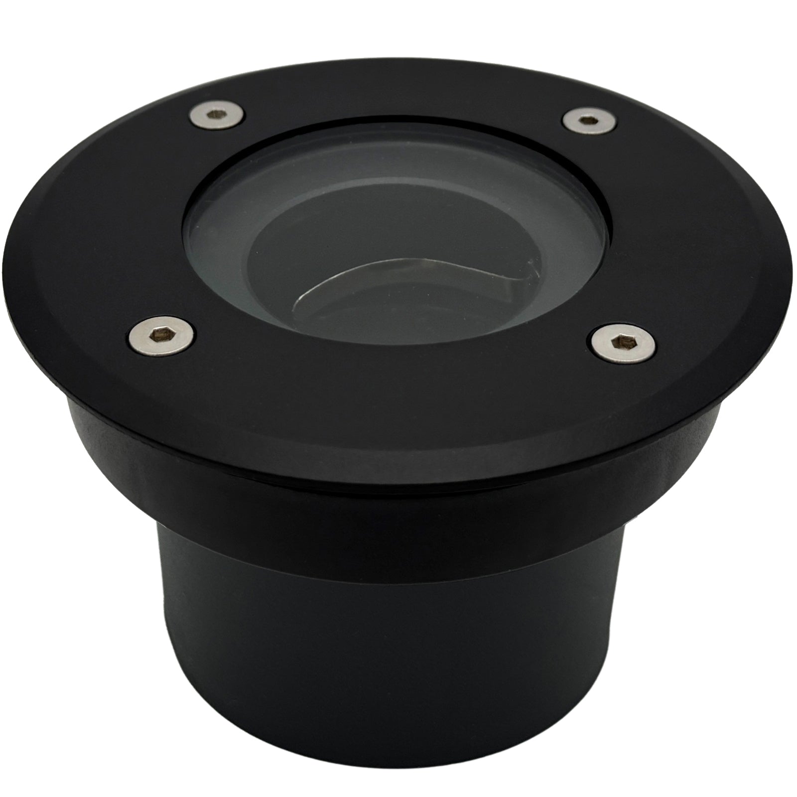 Bodeneinbauleuchte Tierra IP67 flach Schwarz rund 1-flammig ohne LED
