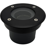 Bodeneinbauleuchte Tierra IP67 flach Schwarz rund 1-flammig ohne LED