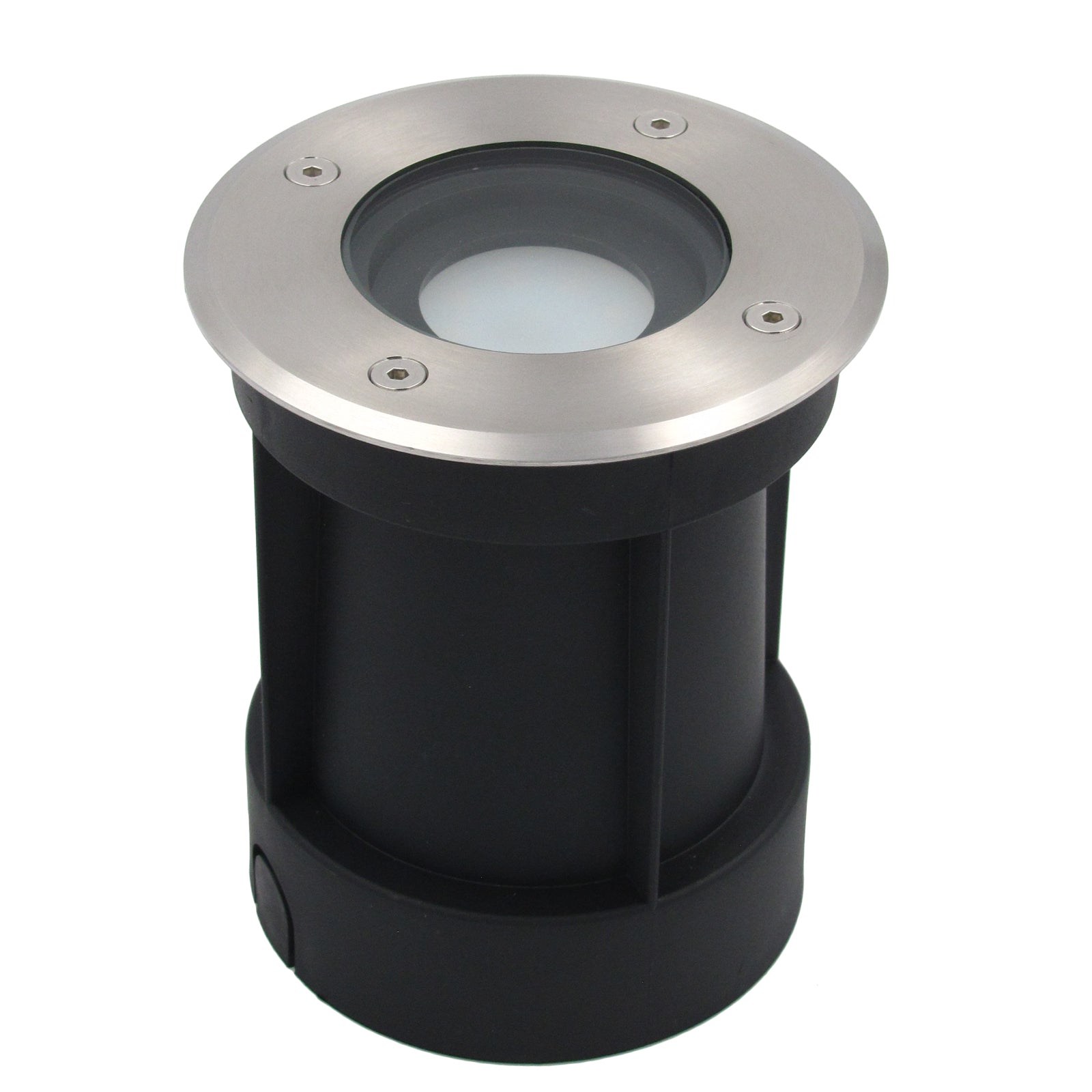 Bodeneinbauleuchte Tierra IP67 230V schwenkbar Edelstahl Silber rund