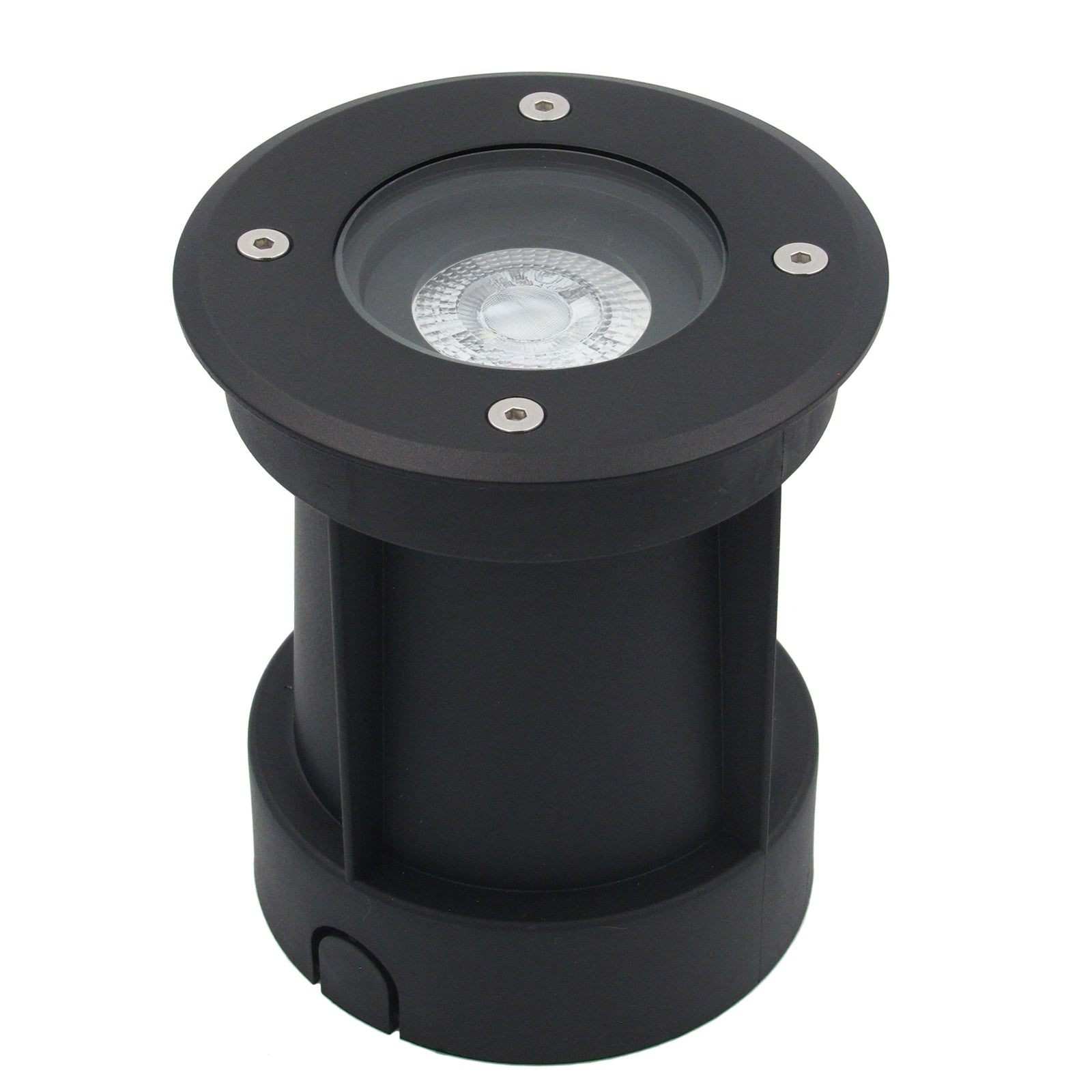 Bodeneinbauleuchte Tierra IP67 230V schwenkbar Schwarz rund