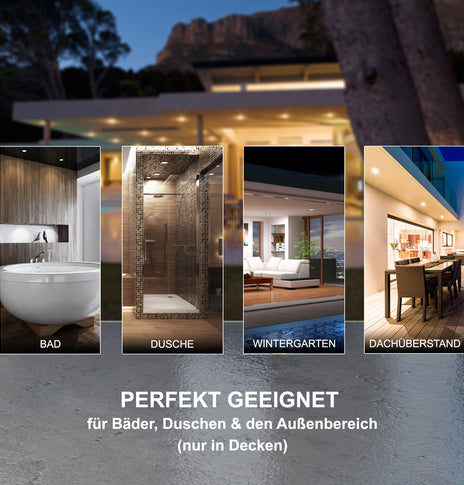 Anleitung für Einbaurahmen Mare, Einsatz von Leuchtmitteln GU10 GU53