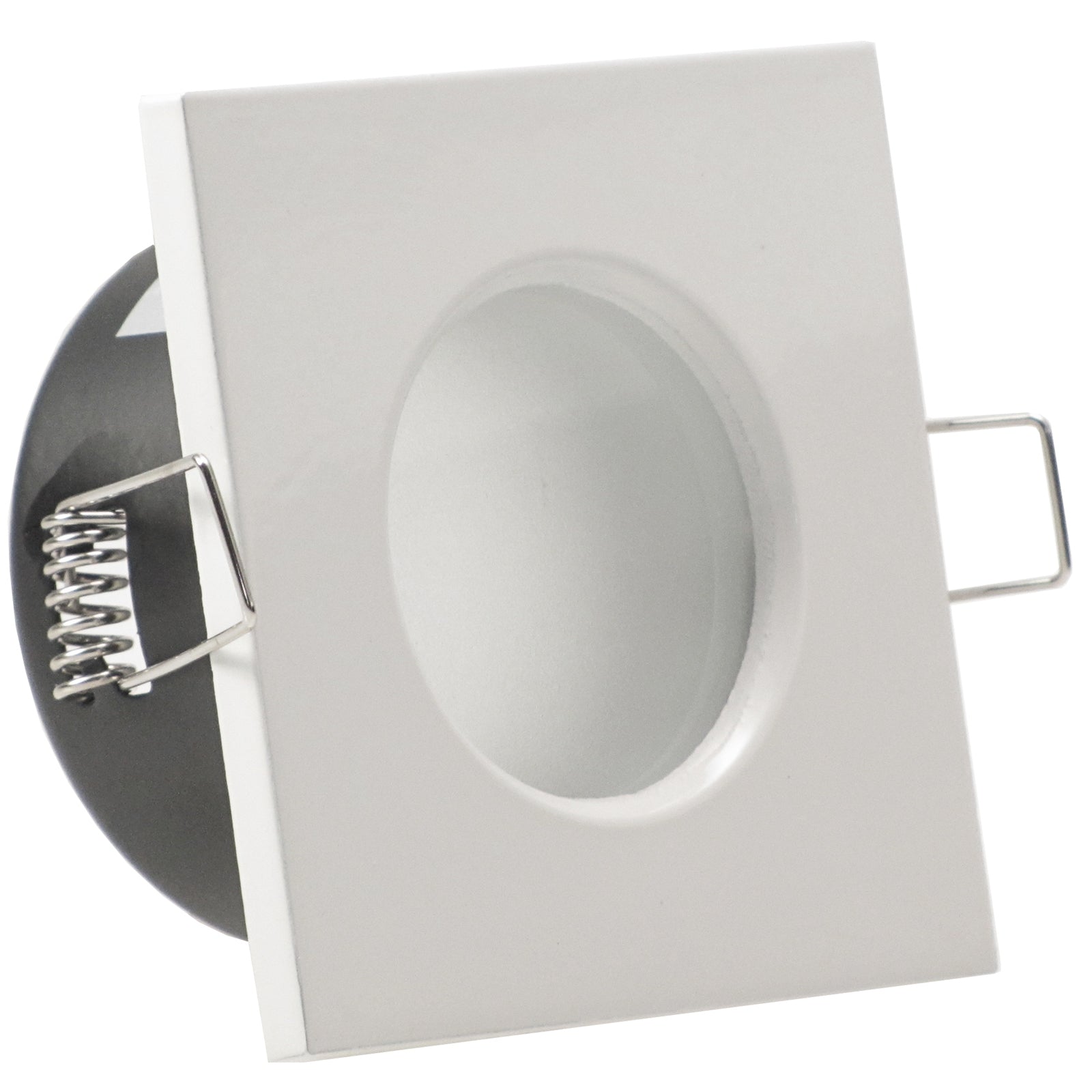 LED Bad Einbaustrahler 12V GU5.3 Aqua Base IP65 Feuchtraum 4W mit Trafo - Weiß eckig