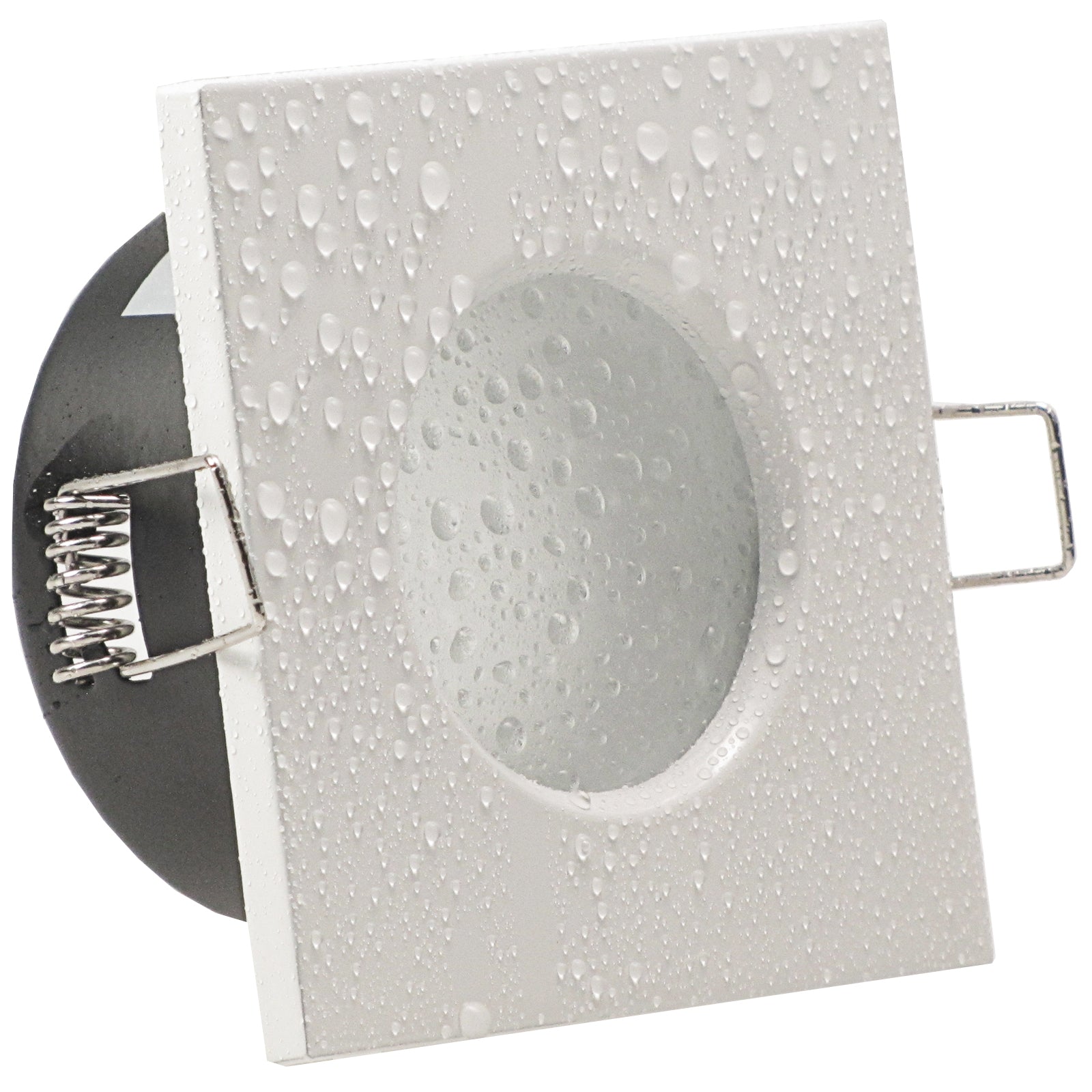 LED Bad Einbaustrahler 12V GU5.3 Aqua Base IP65 Feuchtraum 6W mit Trafo - Weiß eckig