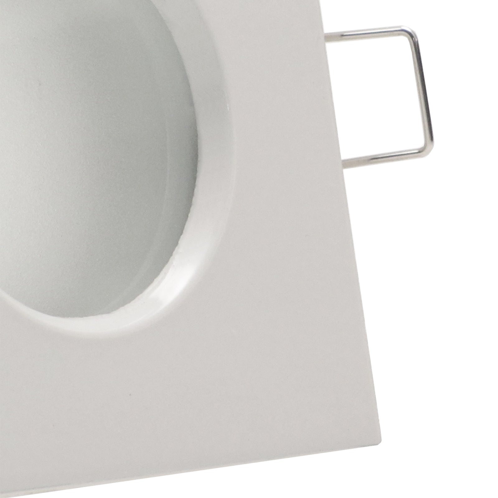 LED Bad Einbaustrahler 230V Aqua Base IP65 für Feuchtraum GU10 1,5W Spot - Weiß, eckig