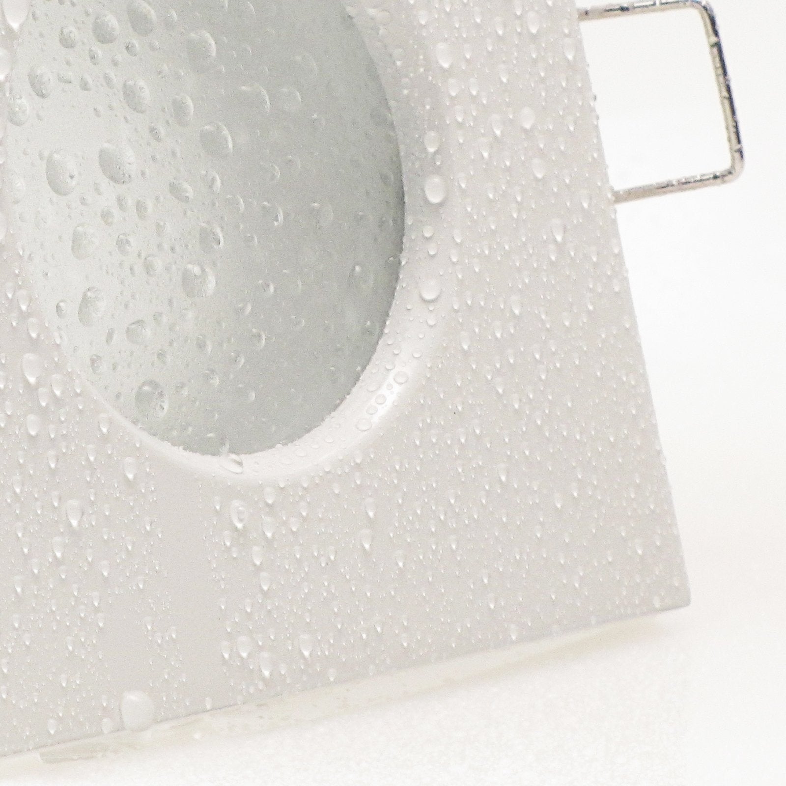 LED Bad Einbaustrahler 230V Aqua Base IP65 für Feuchtraum GU10 9W Spot - Weiß, eckig