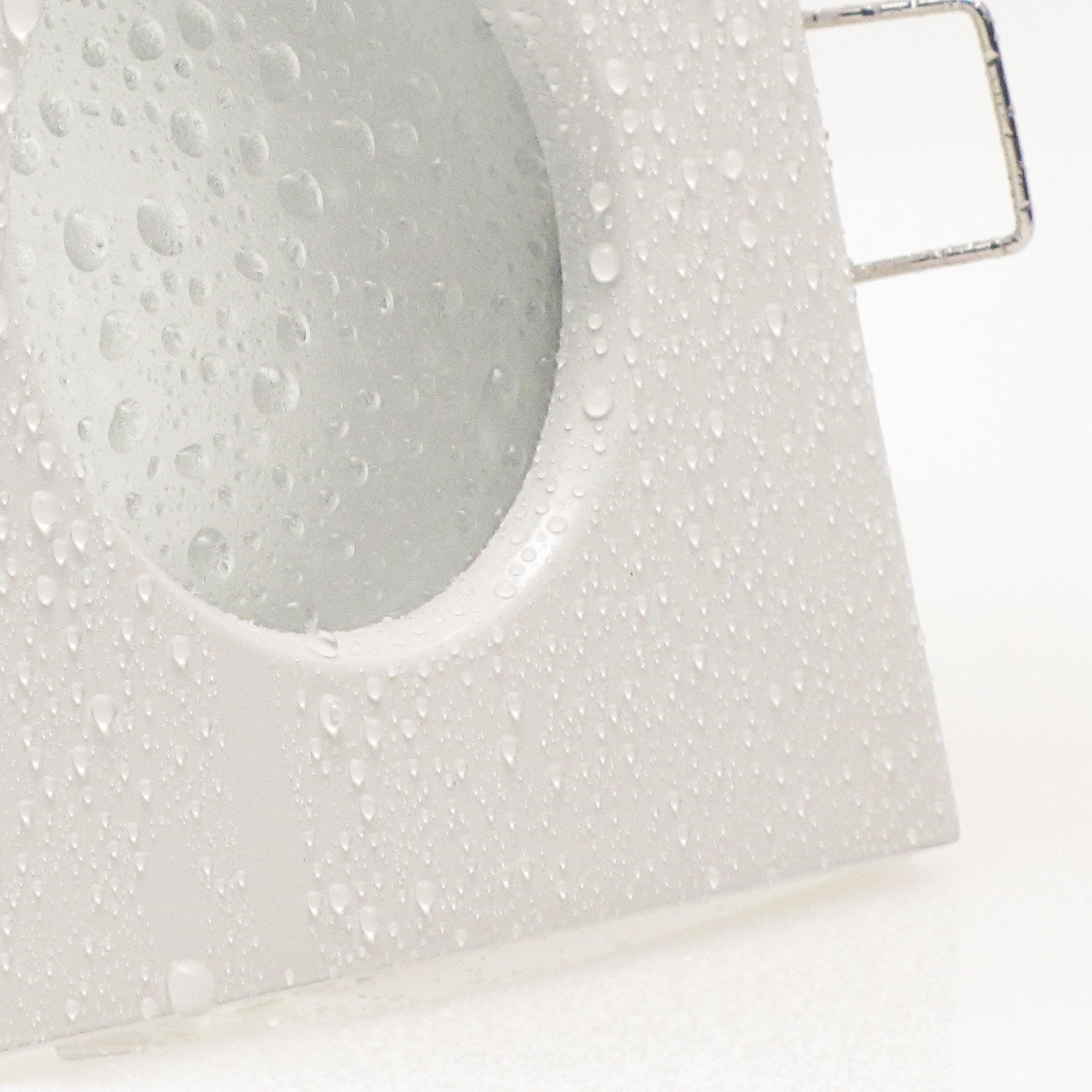 LED Bad Einbaustrahler 12V GU5.3 Aqua Base IP65 Feuchtraum 6W mit Trafo - Weiß eckig