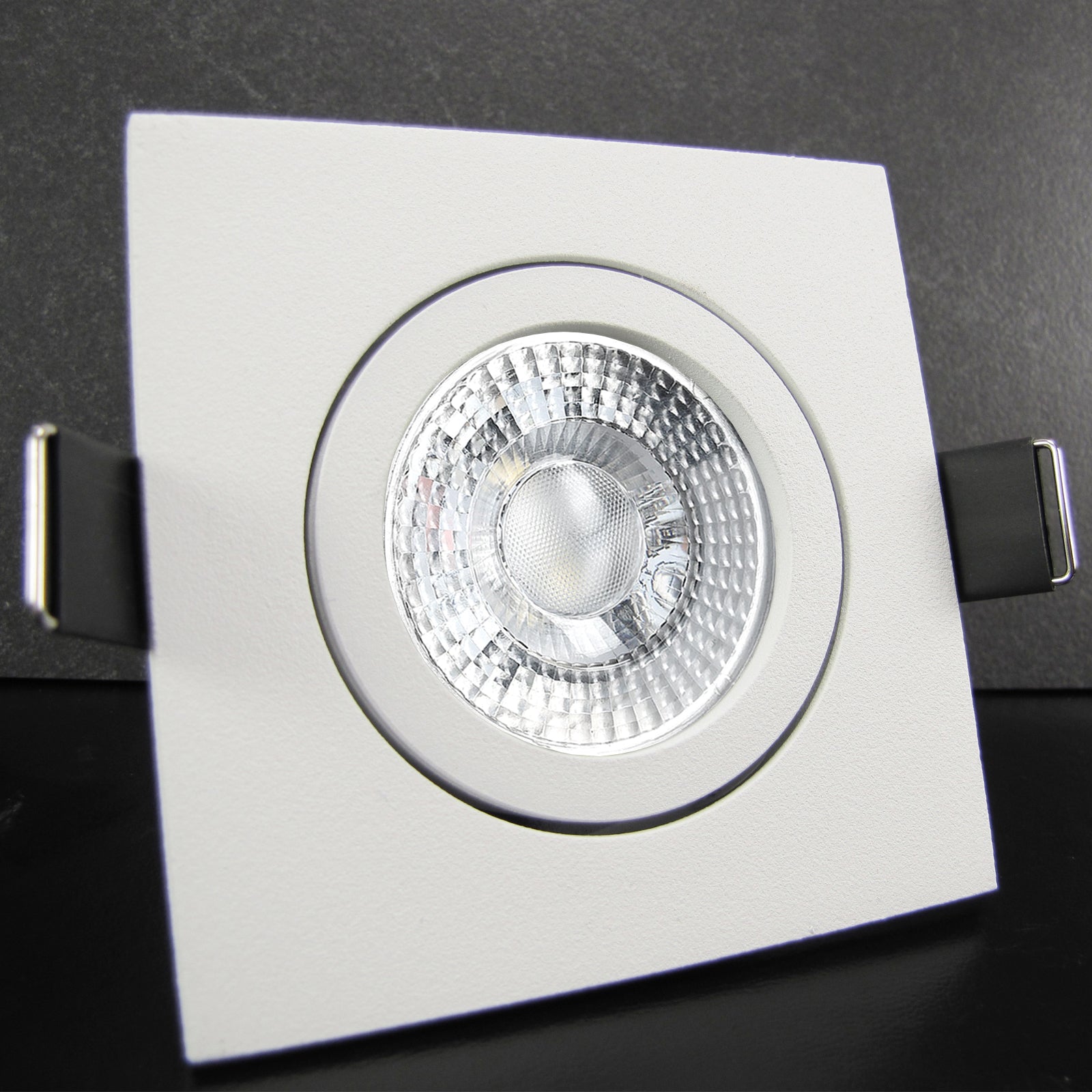 LED Einbaustrahler 230V Bianco inkl. GU10 4W Spot - Weiß, eckig, schwenkbar 
