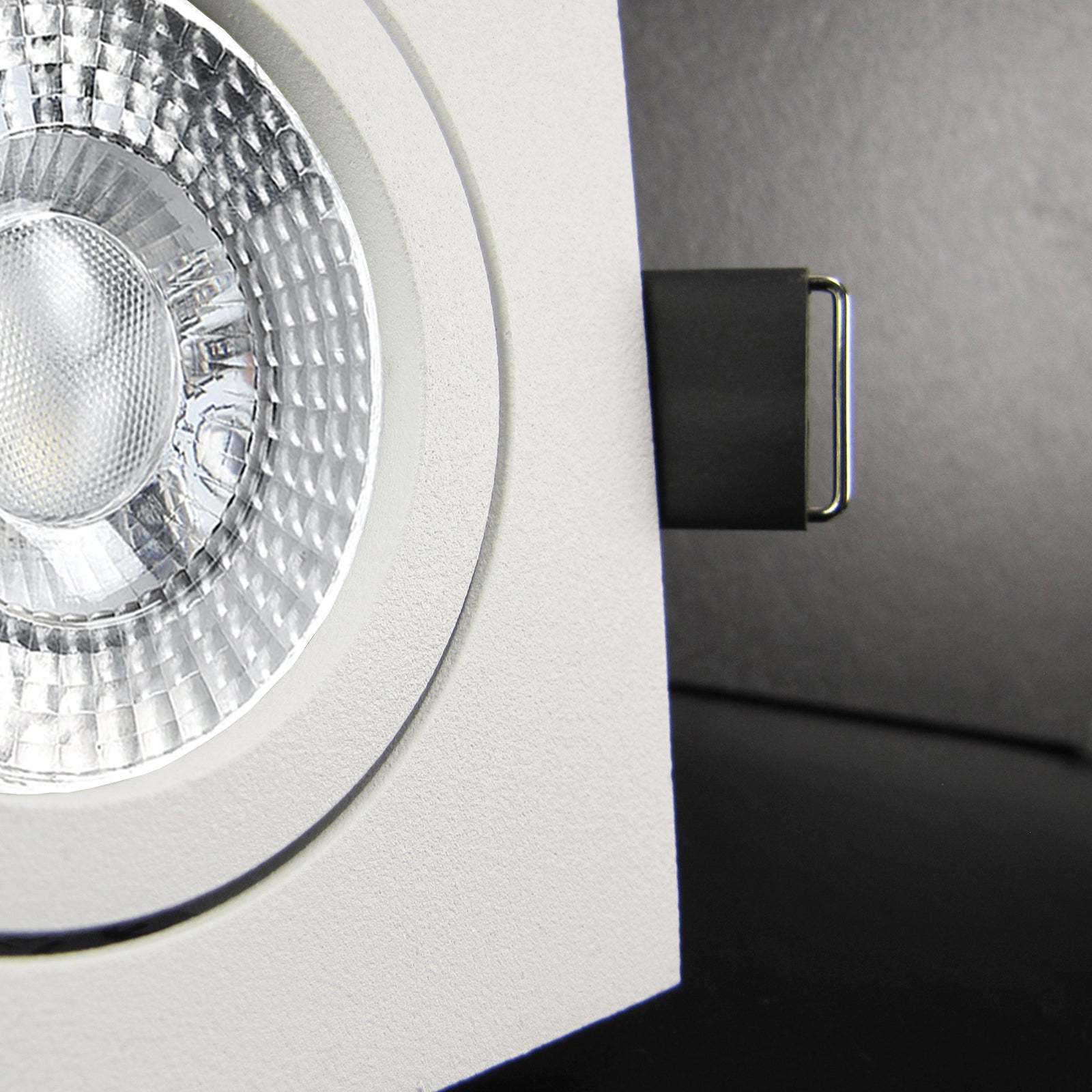 LED Einbaustrahler 230V Bianco inkl. GU10 4W Spot - Weiß, eckig, schwenkbar 