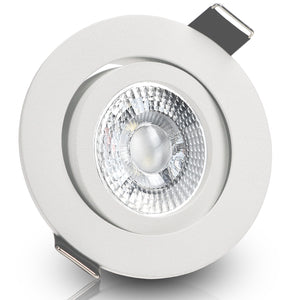 LED Einbaustrahler 230V Bianco inkl. GU10 6W Spot - Weiß, rund, schwenkbar 