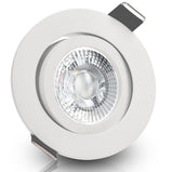 LED Einbaustrahler 230V Bianco extra flach 35 mm 5W Spot - Einbauleuchte Weiß rund