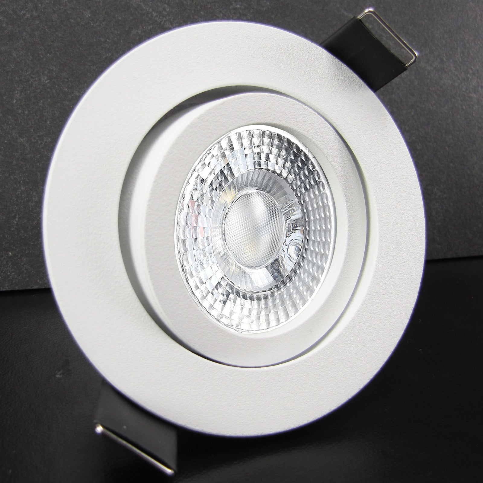 LED Einbaustrahler 230V Bianco inkl. GU10 6W Spot - Weiß, rund, schwenkbar 