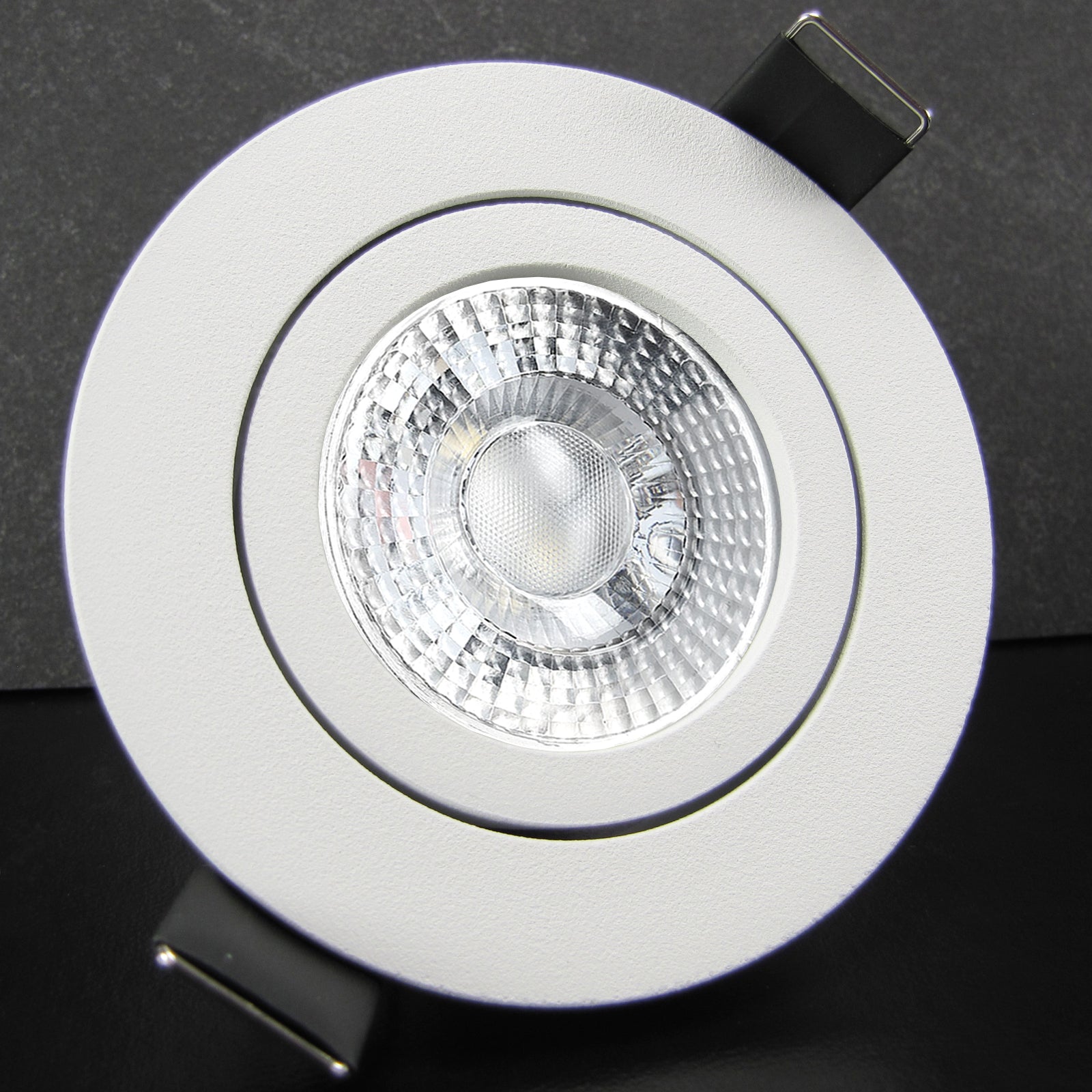 LED Einbaustrahler 230V Bianco inkl. GU10 6W Spot - Weiß, rund, schwenkbar 