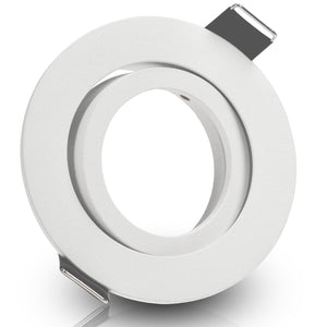 Einbaustrahler für LED Spots GU10 230V und GU5.3 12V- Einbaurahmen Bianco Weiß rund