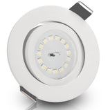 LED Einbaustrahler 230V Bianco GU10 5,5W dimmbar in 3 Stufen - Weiß rund schwenkbar 
