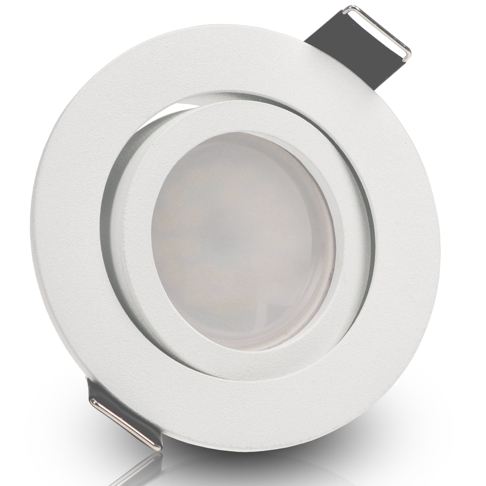 LED Einbaustrahler 230V Bianco extra flach 35 mm 5W stufenlos dimmbar - Weiß rund