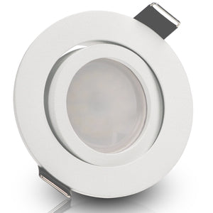 LED Einbaustrahler 230V Bianco extra flach 35 mm 5W stufenlos dimmbar - Weiß rund