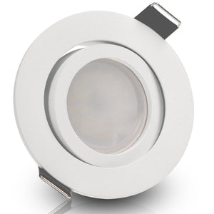 LED Einbaustrahler 230V Bianco inkl. GU10 9W Spot - Weiß, rund, schwenkbar 