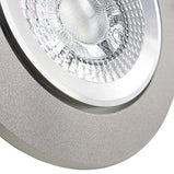 LED Einbaustrahler 230V Binaro inkl. GU10 6W Spot - Silber Alu, rund, schwenkbar 