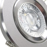 LED Einbaustrahler 230V Binaro extra flach 35 mm 5W dimmbar in 3 Stufen - Alu Silber rund