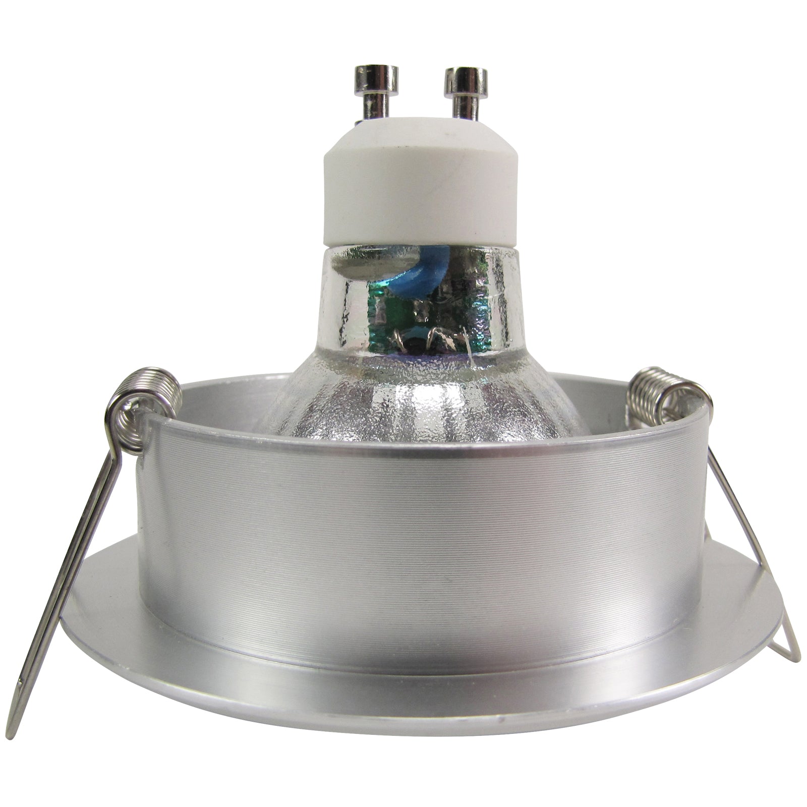 LED Einbaustrahler 230V Binaro inkl. GU10 4W Spot - Alu Silber, rund, schwenkbar 